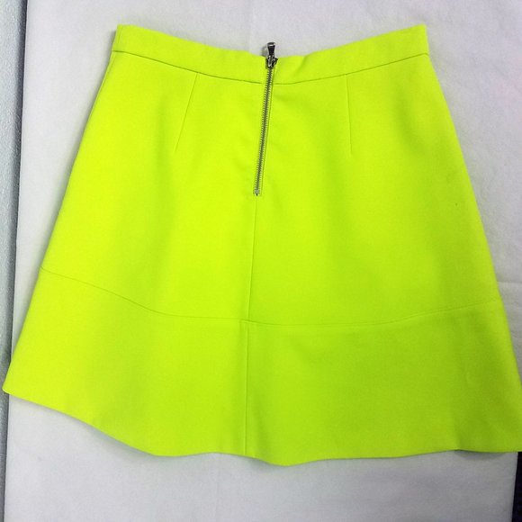 J Crew Split Front Chartreuse Women's Tennis Skirt - Picture 4 of 8
